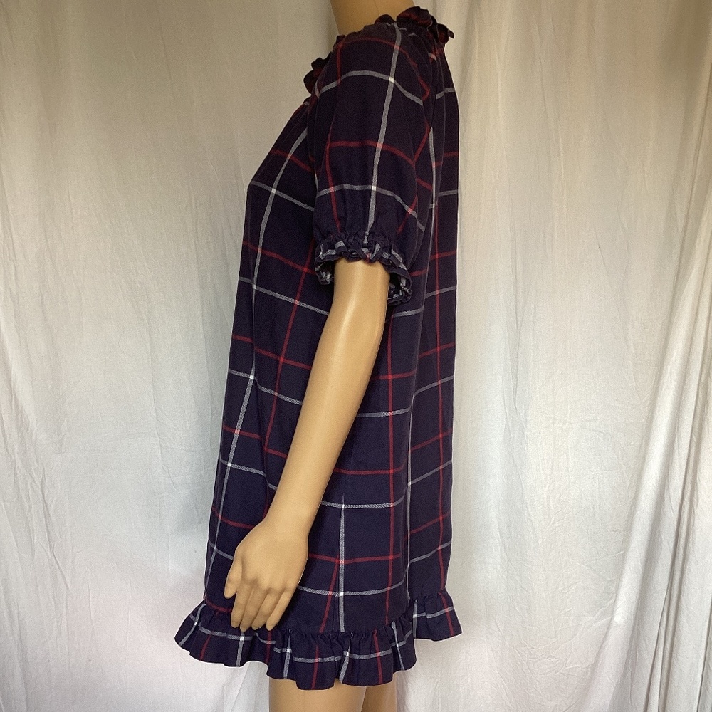 Hill House Navy and Red Plaid Mini Dress - Picture 2 of 5
